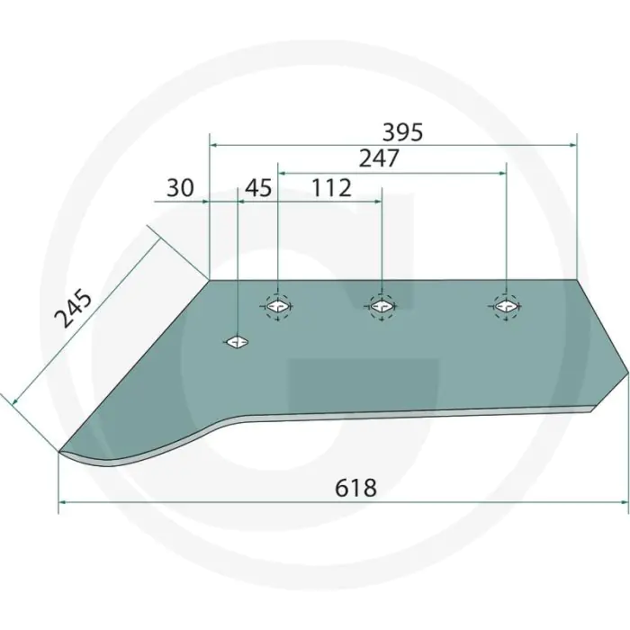 Snavelschaar links, 14" - passend voor lichaam: c, n, p